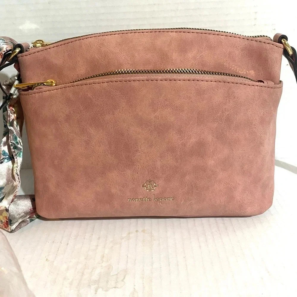 Nanette lepore faux suede crossbody handbag - Picture 2 of 9